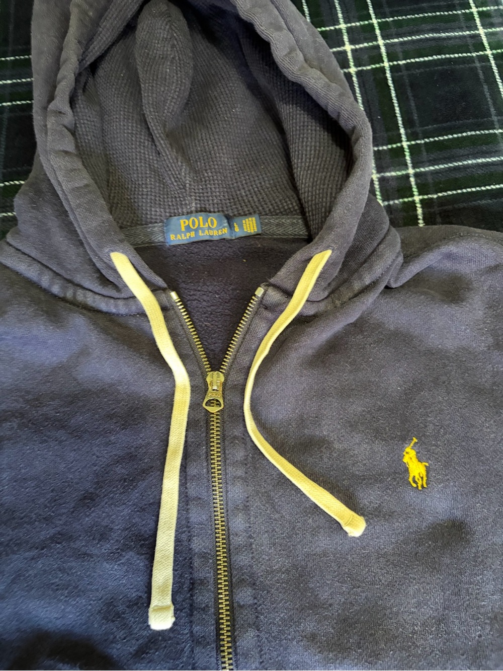 Men’s POLO Ralph Lauren navy blue zip up hoodie. Size L. - Picture 5 of 5